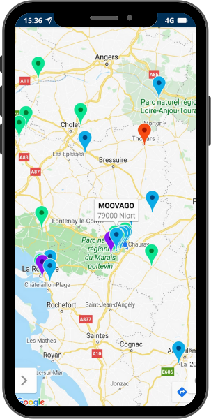 Cartographie contacts clients