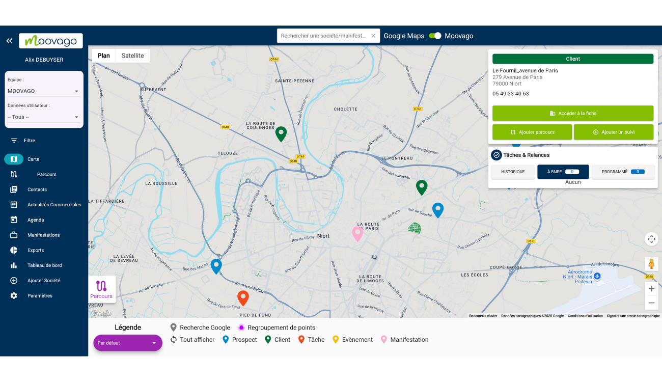 accéder à votre nouvelle fiche société