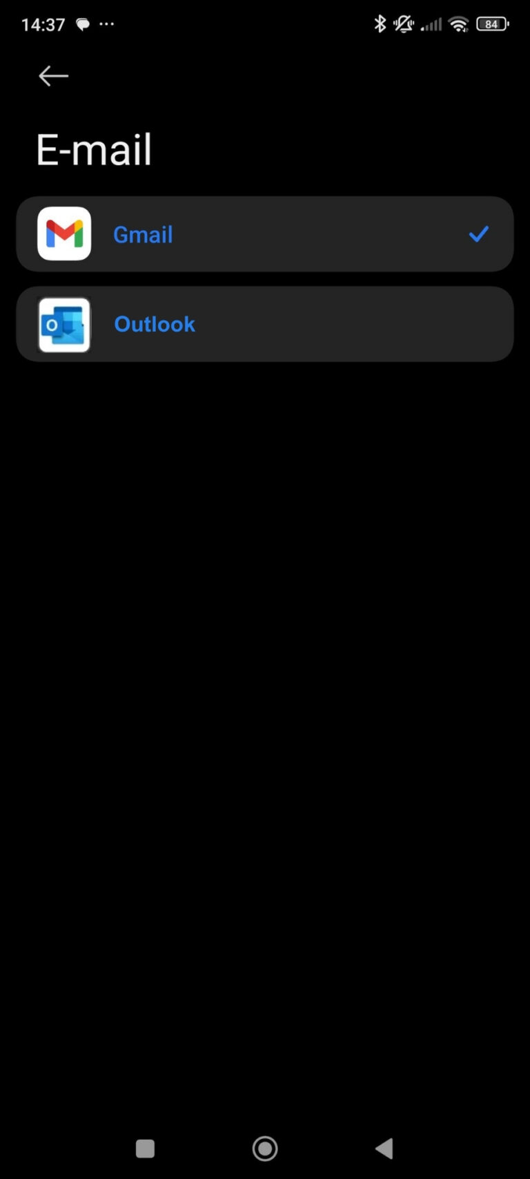 Choisir Gmail Outlook application mail par défaut