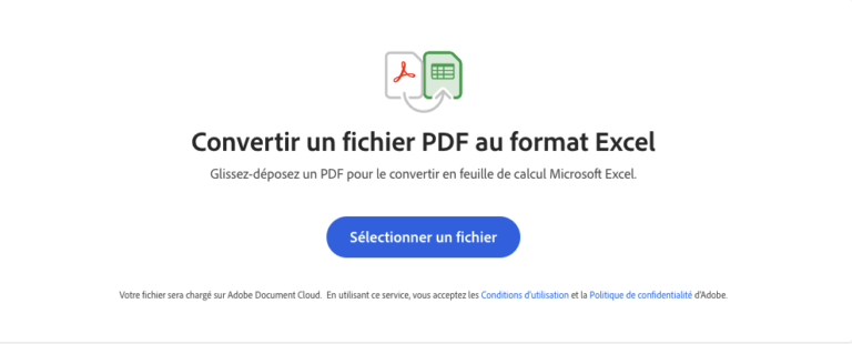 Conversion PDF en Excel