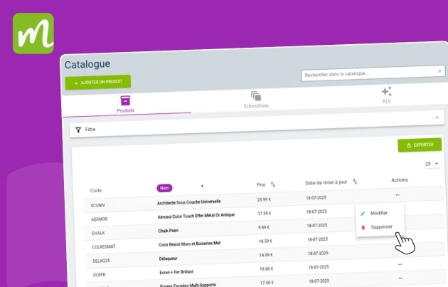 créer un produit Catalogue Moovago