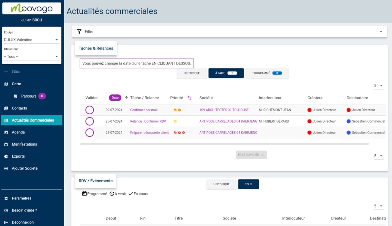 actualités commerciales moovago web