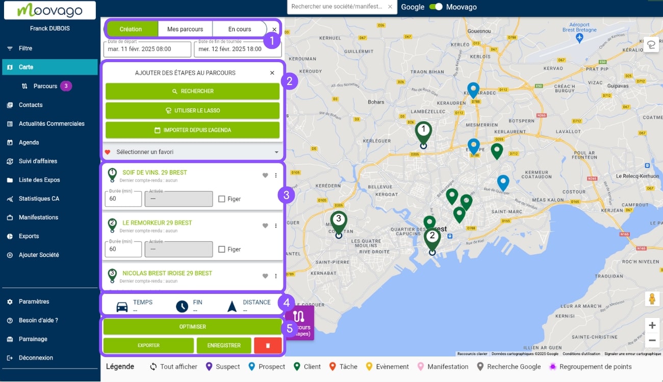 présentation parcours optimisé